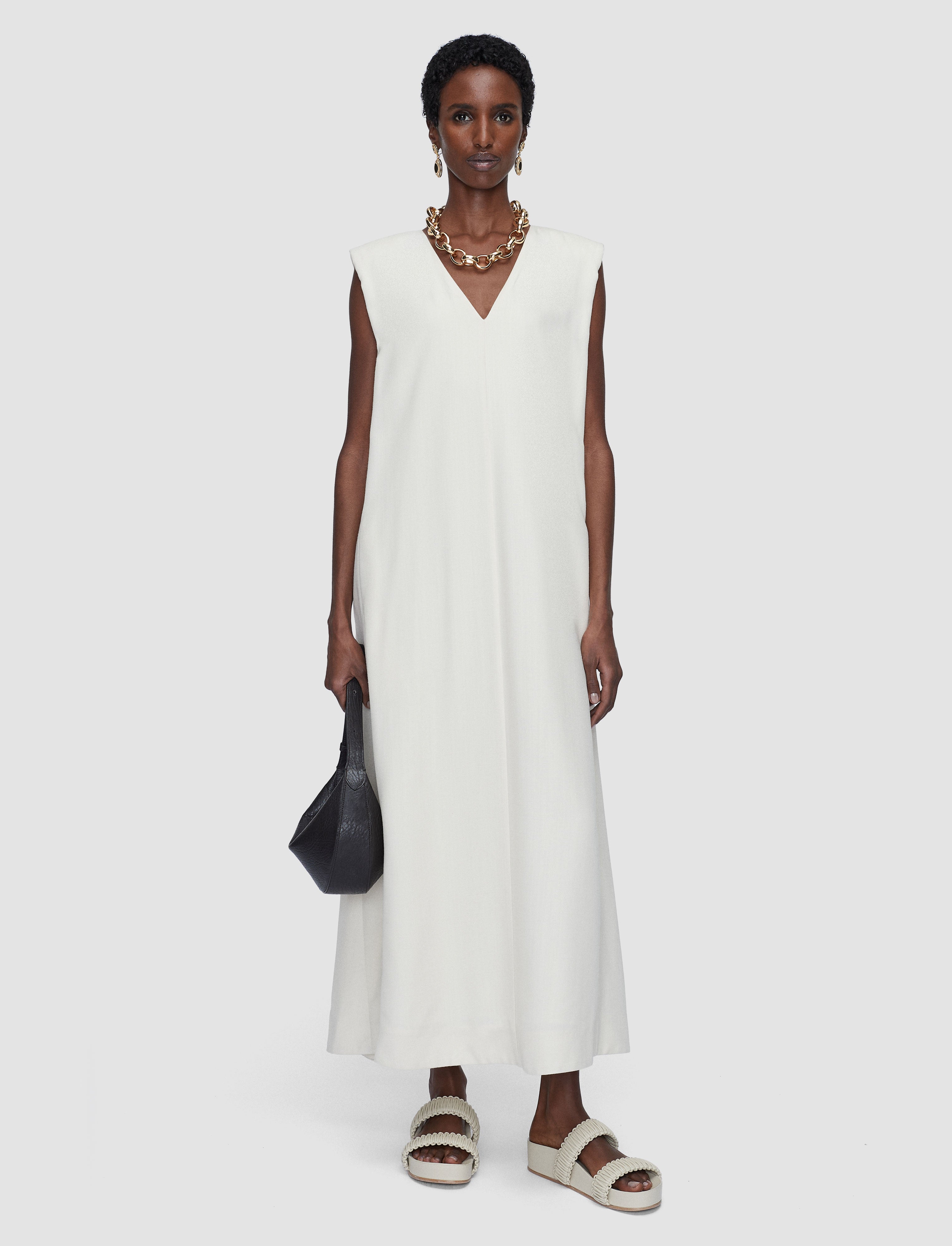 white-vssad-viscose-tailoring-dress-JOSEPH