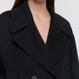 Black Weston Double Face Cashmere Pea Coat - Joseph
