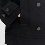 Black Weston Double Face Cashmere Pea Coat - Joseph