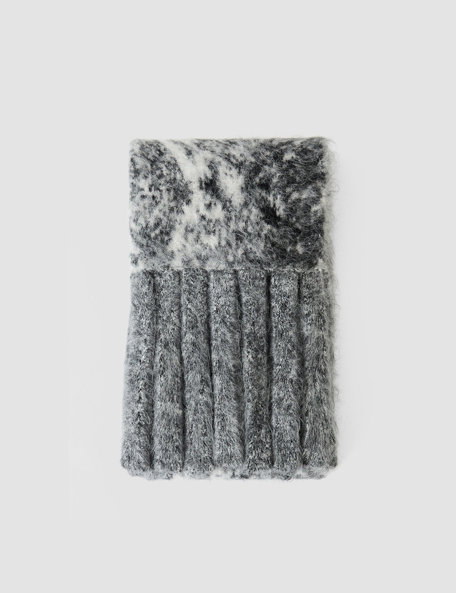 Black Winster Fluffy Alpaca Snake Scarf - Joseph