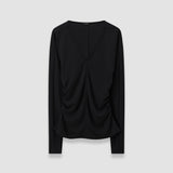 Wool Jersey V Neck Top