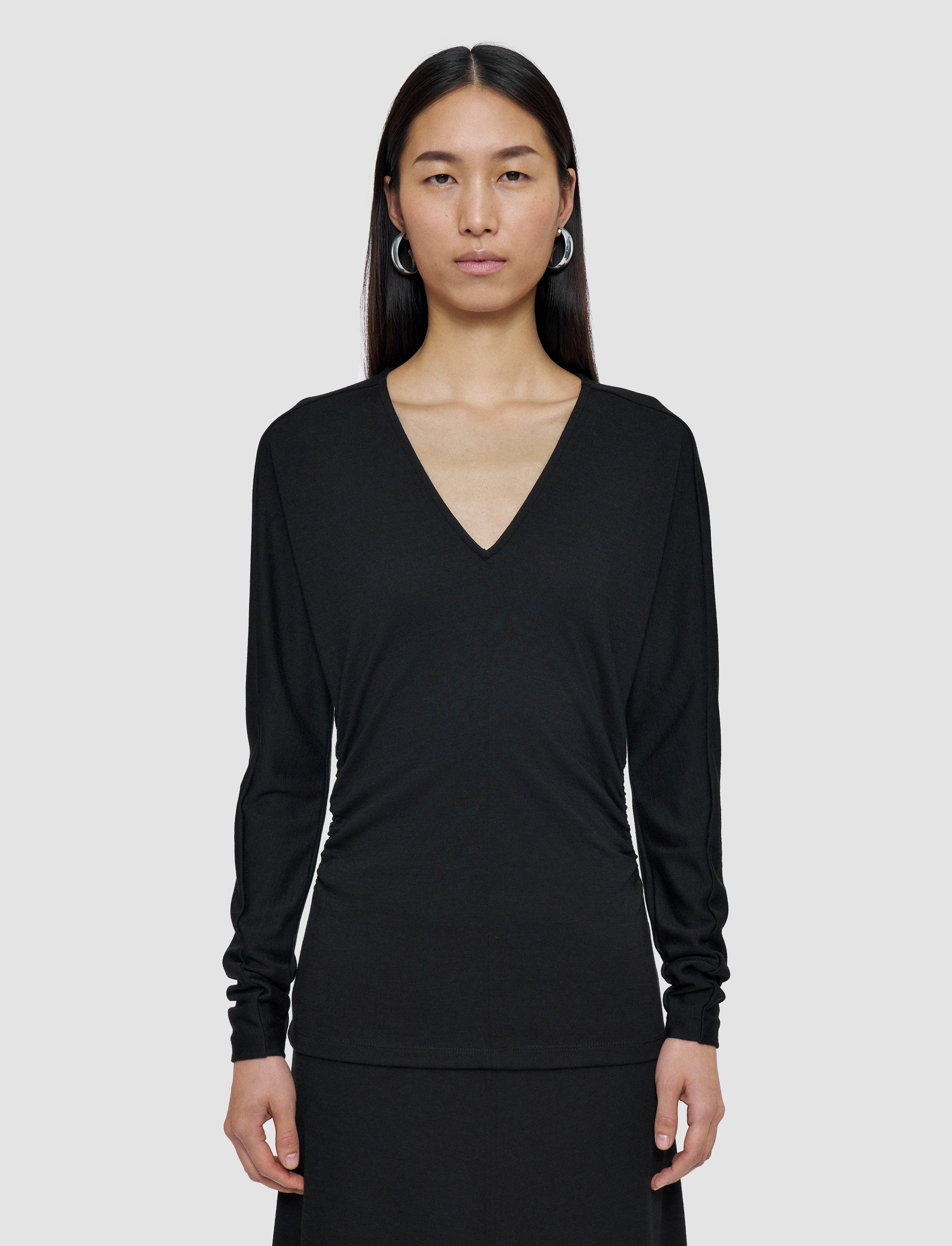 black-wool-jersey-v-neck-top-JOSEPH
