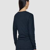 Wool Jersey V Neck Top