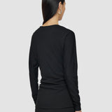 Wool Jersey V Neck Top