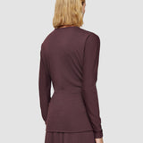 Wool Jersey V Neck Top