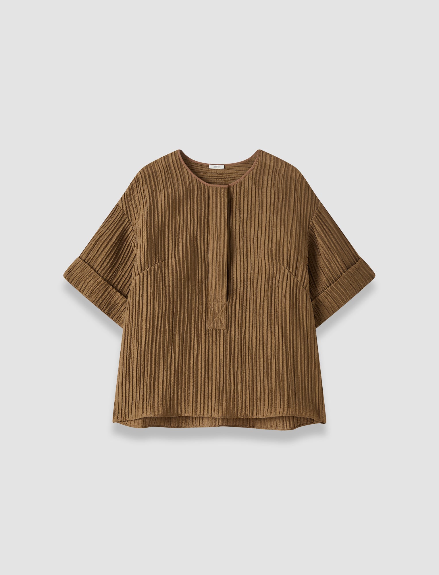 marron-blouse-yani-en-crepe-froisse-fluide-JOSEPH