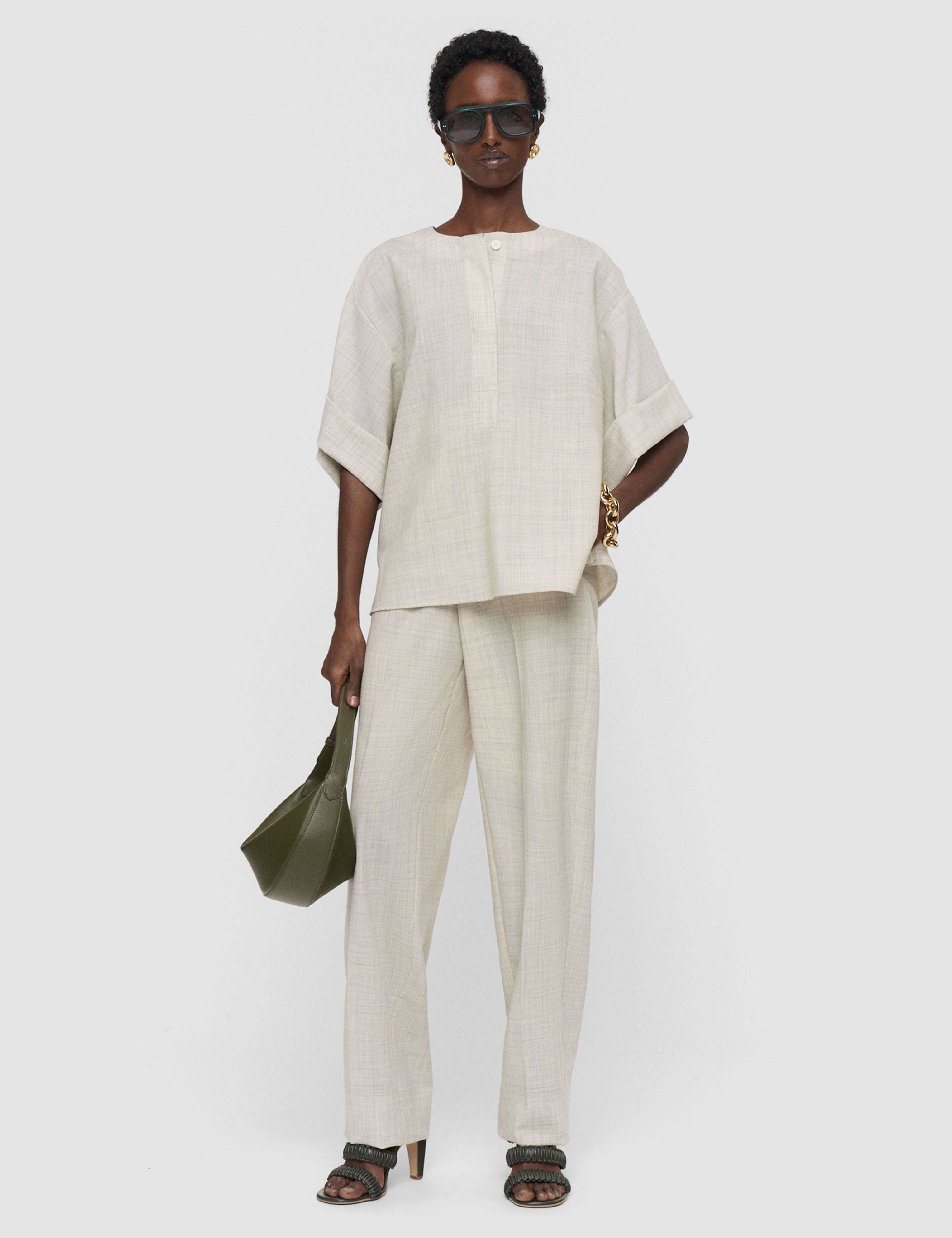 White Yani Light Wool Blouse - Joseph