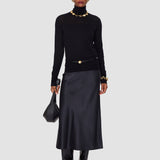 Black Yara Cashair High Neck Jumper - Joseph