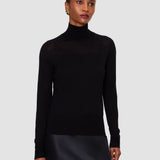 Black Yara Cashair High Neck Jumper - Joseph