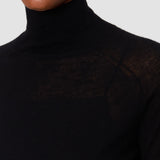 Black Yara Cashair High Neck Jumper - Joseph