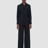 Black Yas Crepe de Soie Silk Shirt - Joseph