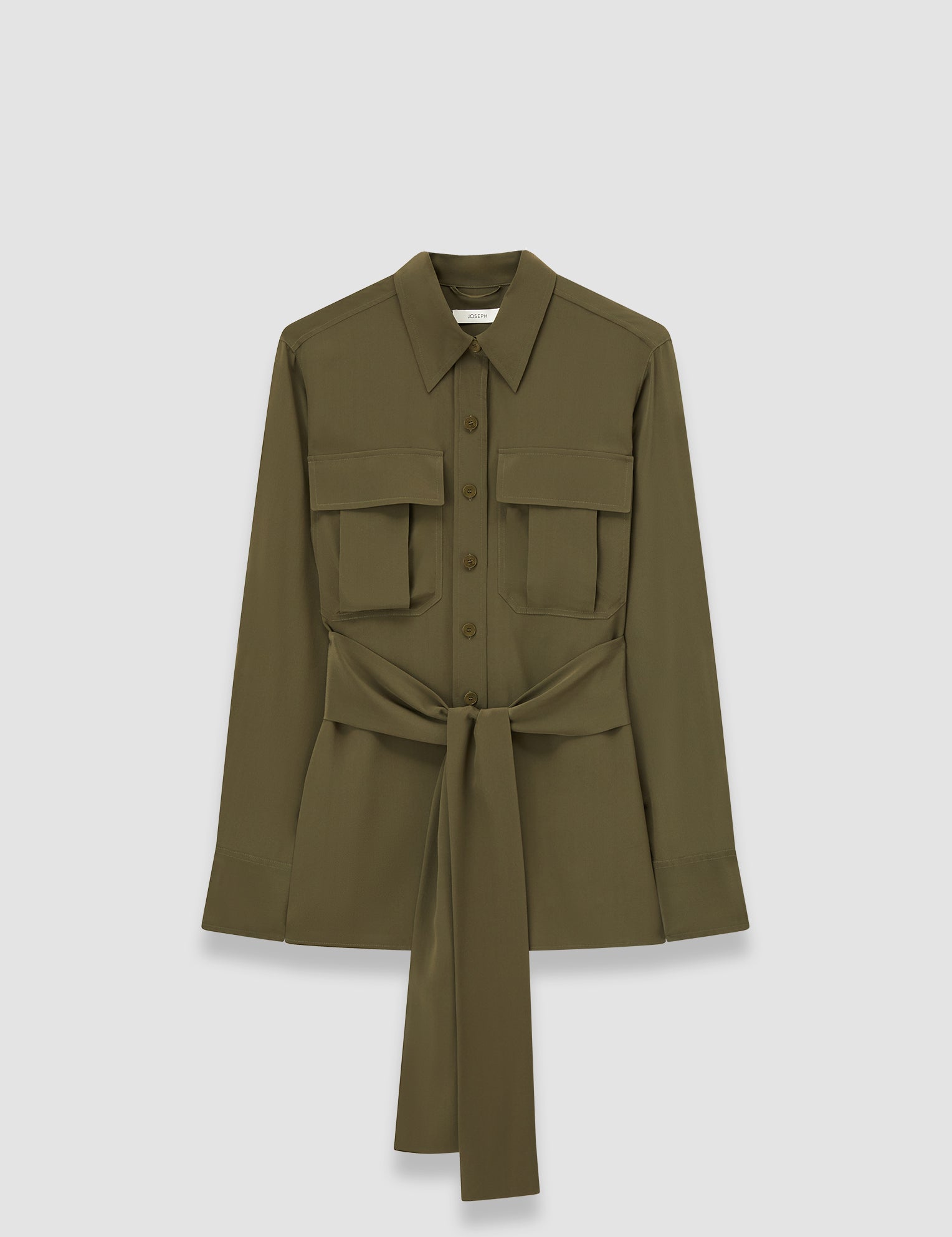 Green Yas Crepe de Soie Silk Shirt - Joseph