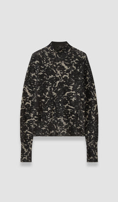 Multicolour Yasmin Cashair Jacquard High Neck Jumper - Joseph