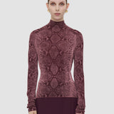Purple Yasmin Cashair Snake Knitwear - Joseph