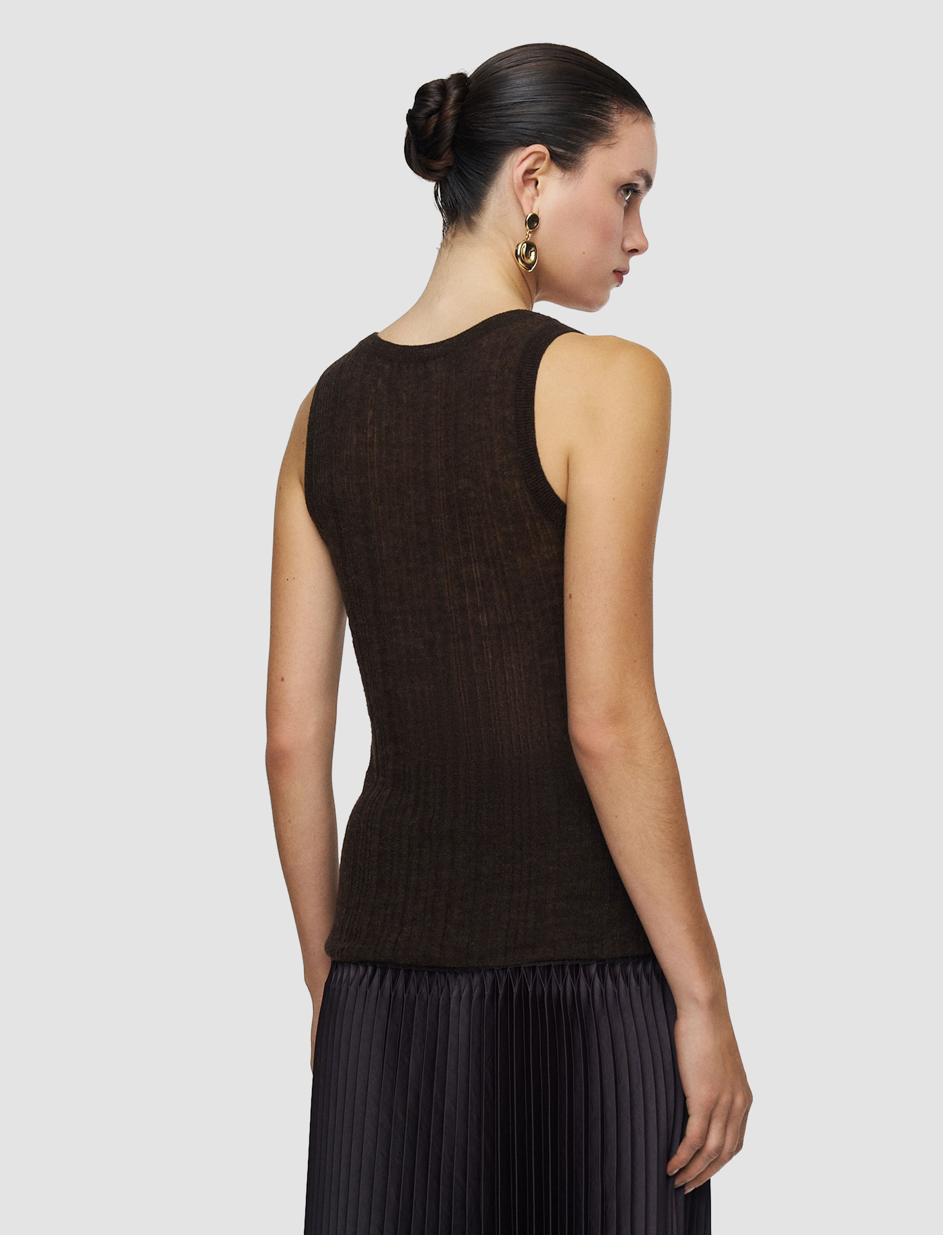 brown-ycaza-sheer-wool-rib-vest-JOSEPH