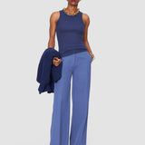 Blue Yeux Cotton Rib Vest - Joseph
