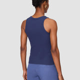 Blue Yeux Cotton Rib Vest - Joseph