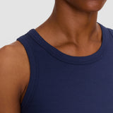 Blue Yeux Cotton Rib Vest - Joseph