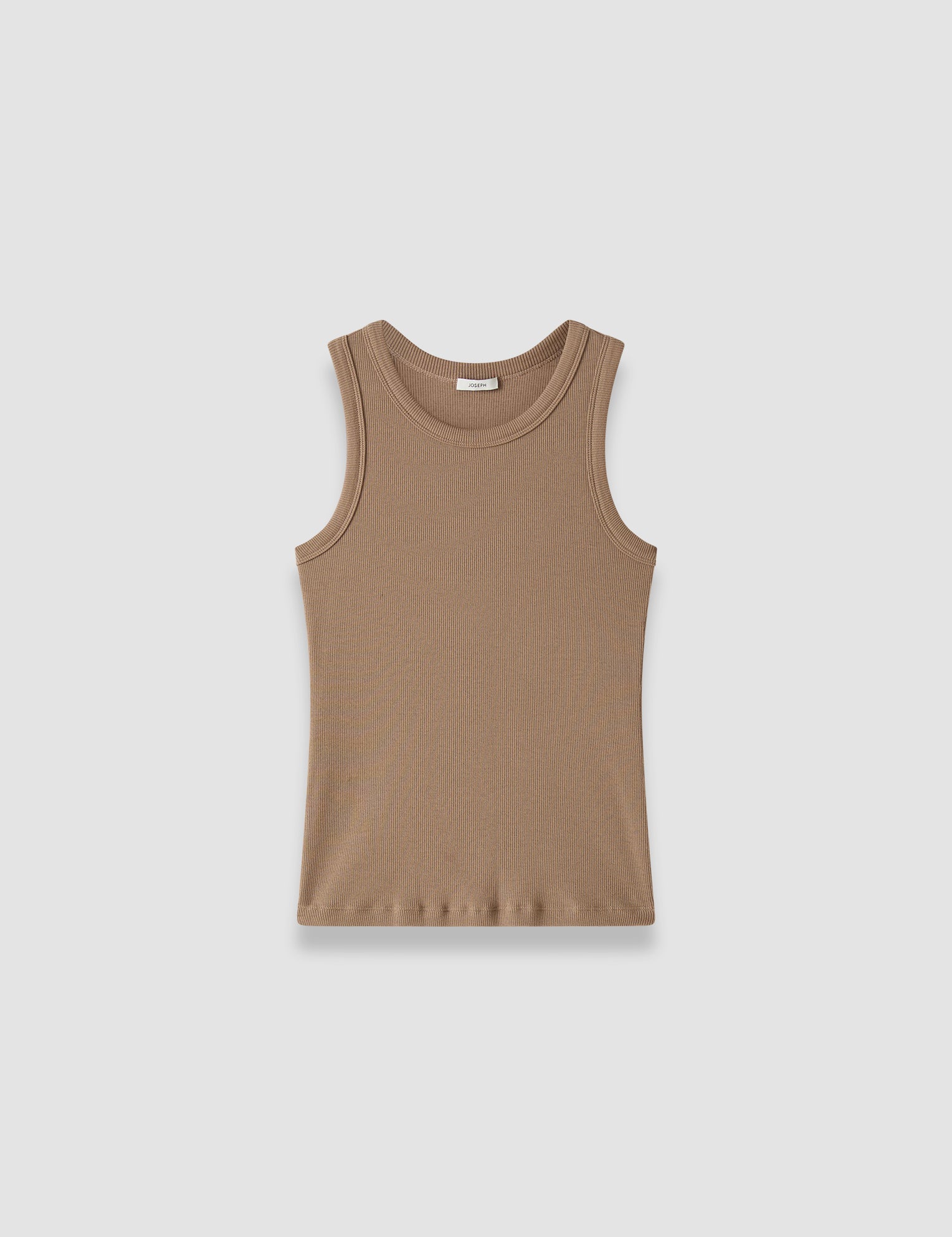Brown Yeux Cotton Rib Tank Top - Joseph