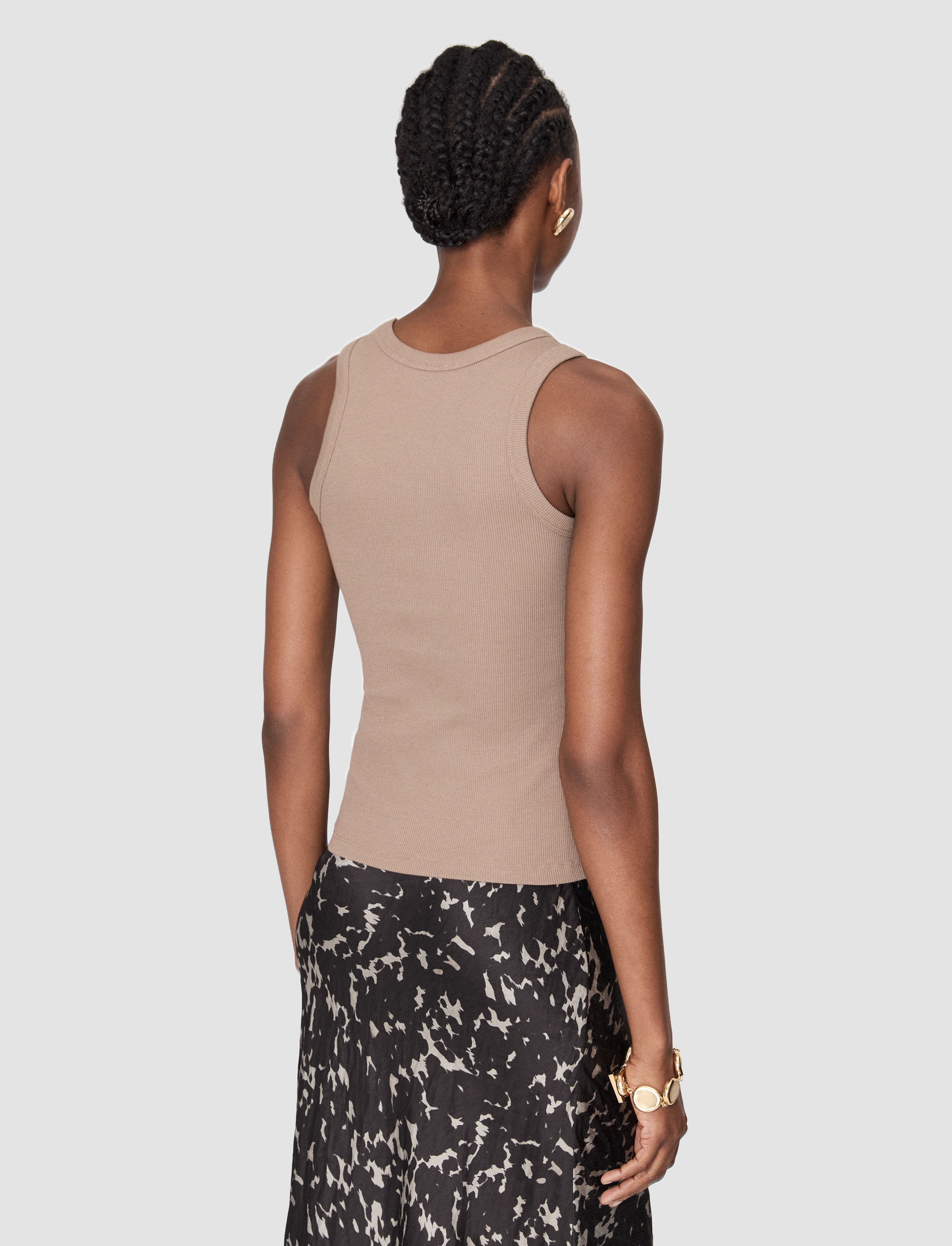 brown-yeux-cotton-rib-vest-JOSEPH