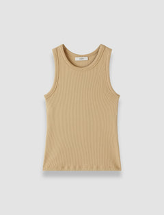 Beige Yeux Cotton Rib Vest - Joseph