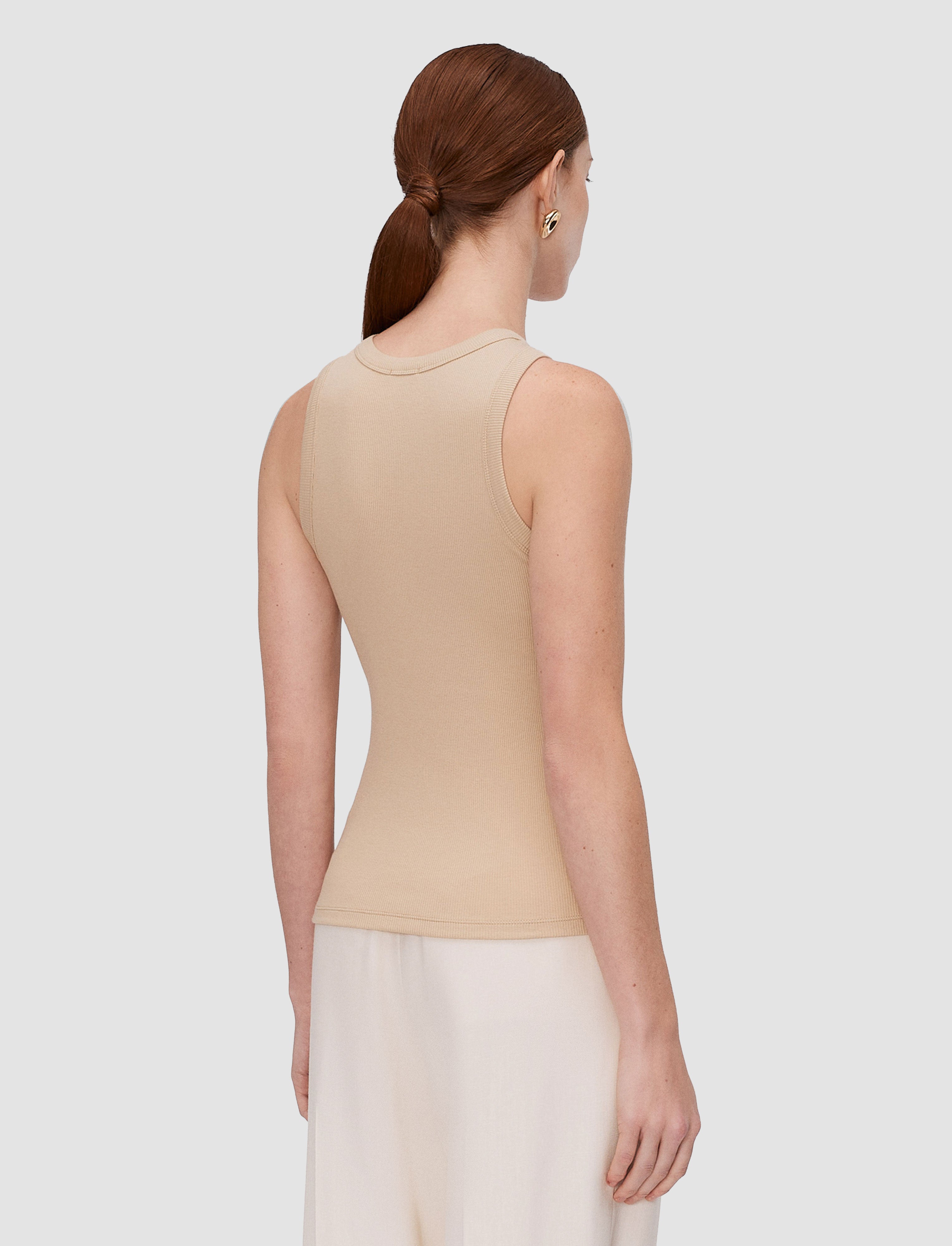 beige-yeux-cotton-rib-vest-JOSEPH