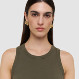 Green Yeux Cotton Rib Vest - Joseph