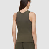 Green Yeux Cotton Rib Vest - Joseph