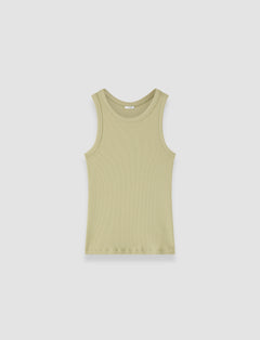 Green Yeux Cotton Rib Vest - Joseph