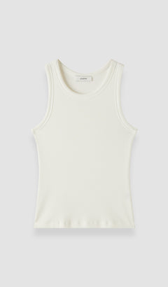 White Yeux Cotton Rib Vest - Joseph