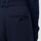Blue Yukio Gabardine Stretch Trousers - Joseph