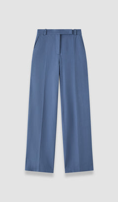 Blue Yukio Gabardine Stretch Trousers - Joseph