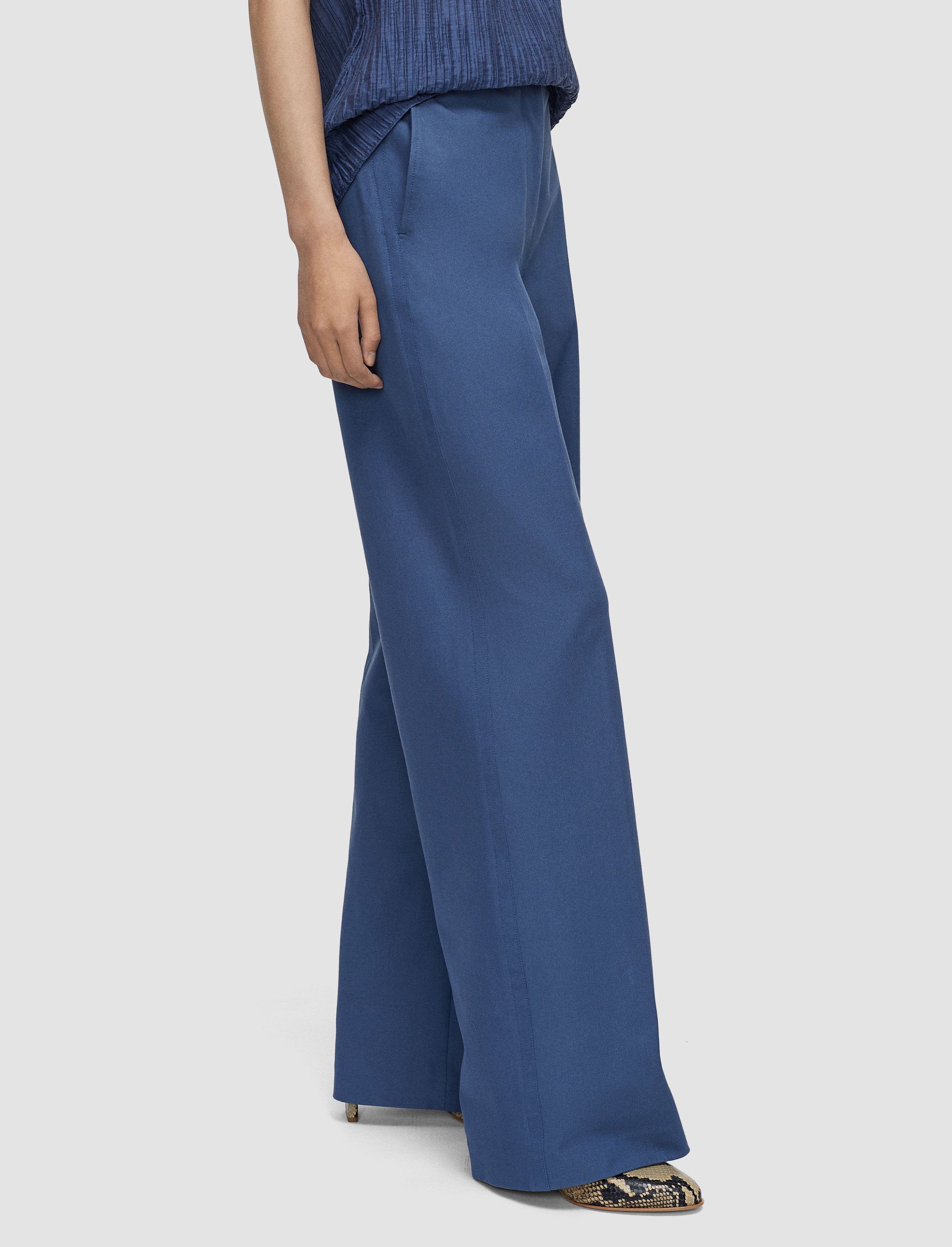 blue-yukio-gabardine-stretch-trousers-JOSEPH