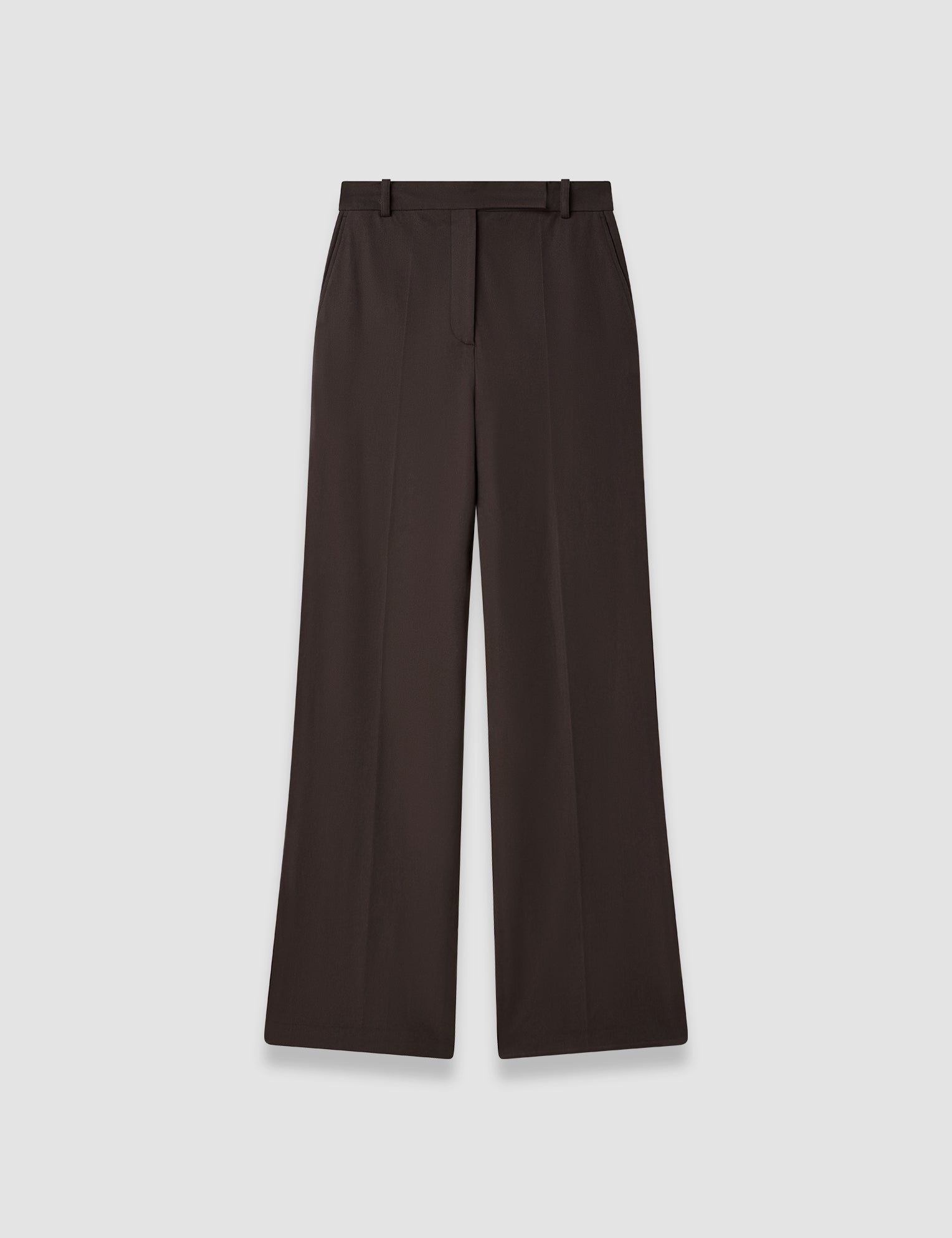 Brown Yukio Gabardine Stretch Trousers - Joseph