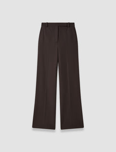 Brown Yukio Gabardine Stretch Trousers - Joseph