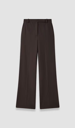 Brown Yukio Gabardine Stretch Trousers - Joseph