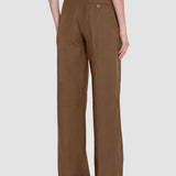 Brown Yukio Gabardine Stretch Trousers - Joseph