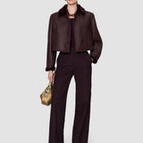 Purple Yukio Gabardine Stretch Trousers - Joseph