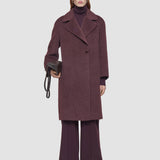 Purple Yves Brushed Double Face Alpaca Coat - Joseph