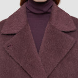 Purple Yves Brushed Double Face Alpaca Coat - Joseph