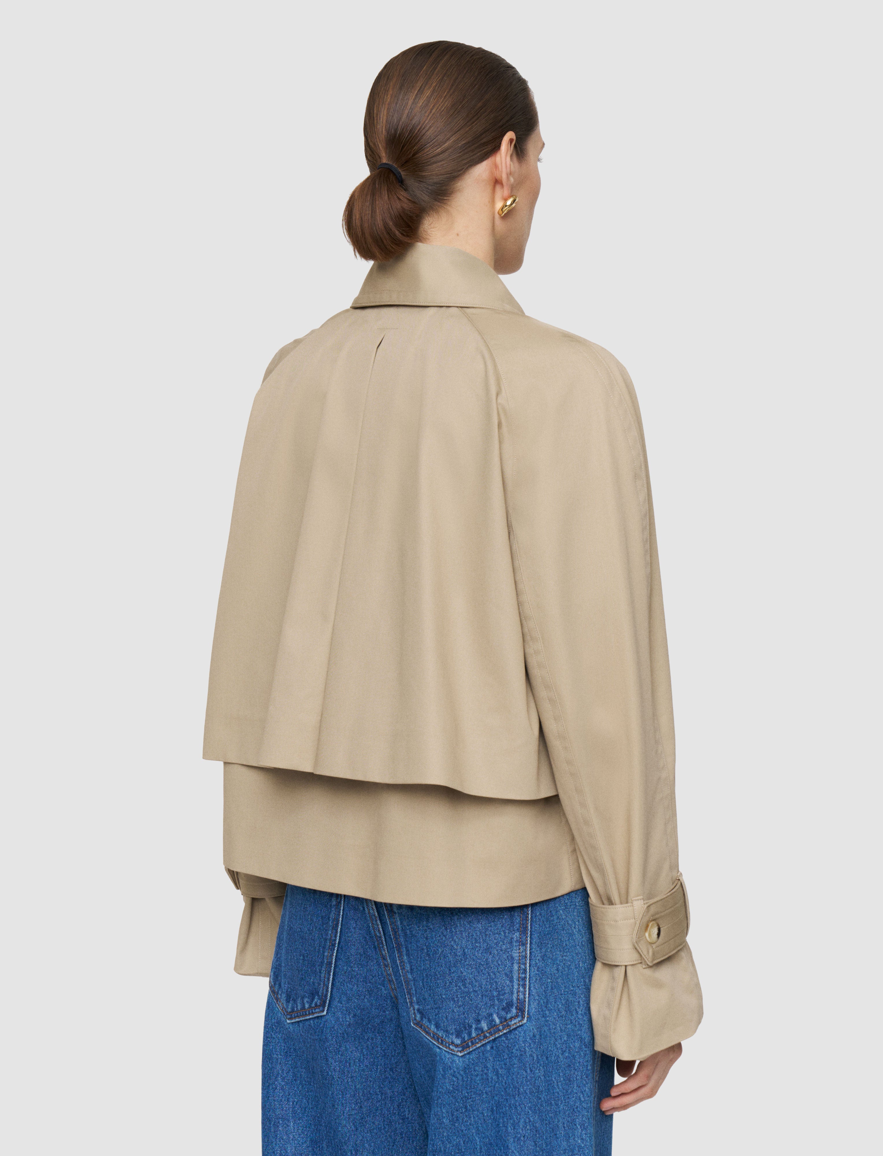 Zago Cotton Trench Jacket in Beige | JOSEPH US