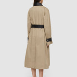 Beige Zaman Cotton Leather Trench Coat - Joseph