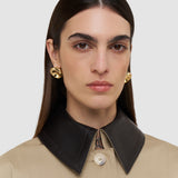 Beige Zaman Cotton Leather Trench Coat - Joseph