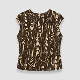 Multicolour Zeyna Printed Crinkle Top - Joseph