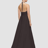 Brown Zuzi Silk Blend Crepe Dress - Joseph