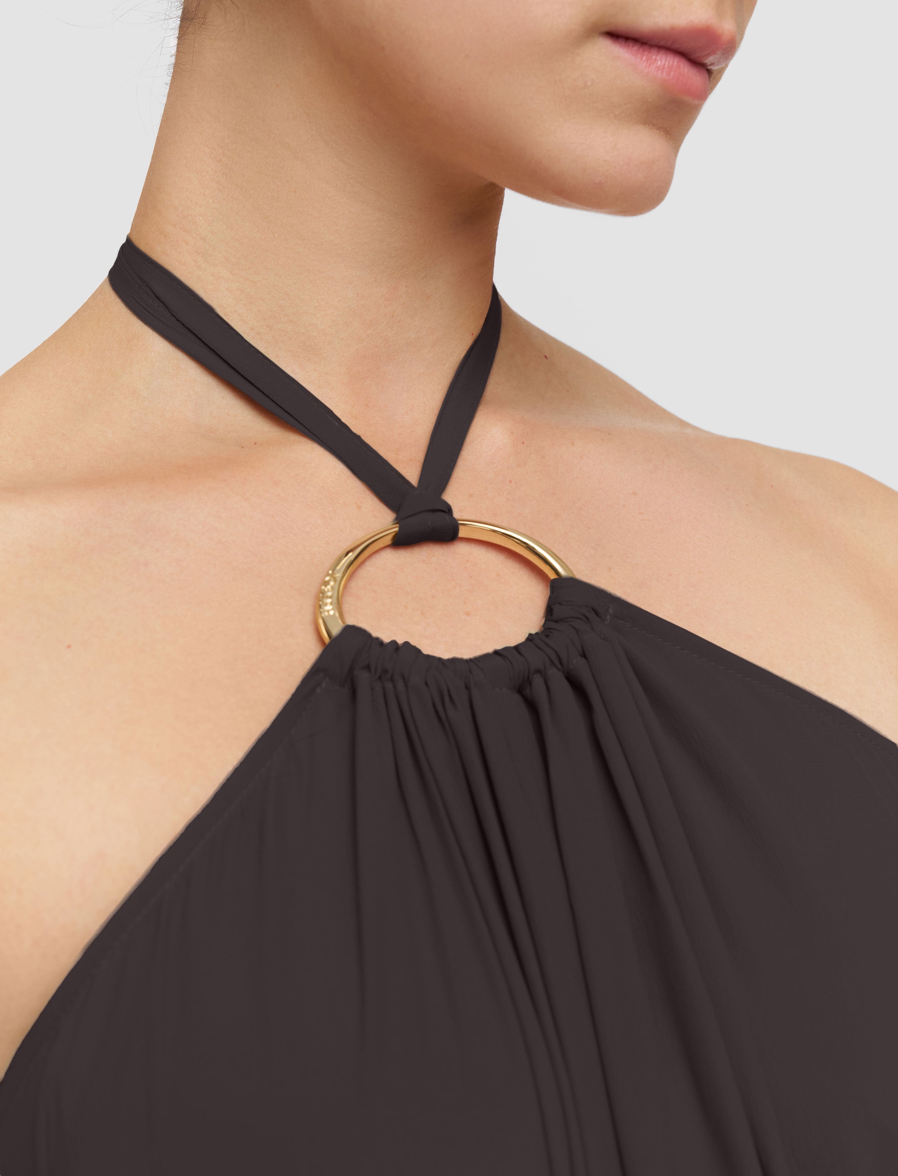 brown-zuzi-silk-blend-crepe-dress-JOSEPH