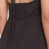 Brown Zuzi Silk Blend Crepe Dress - Joseph